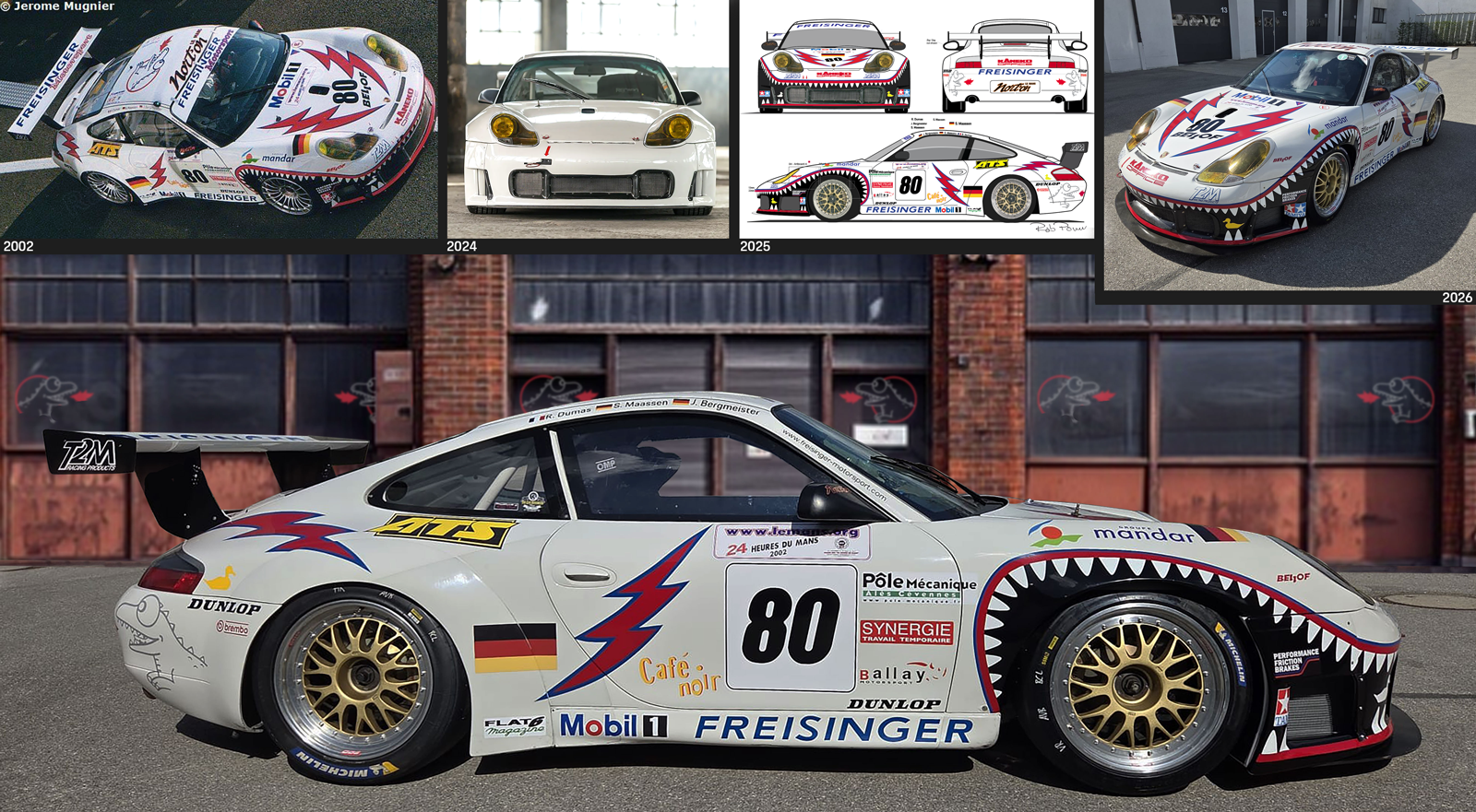 Porsche 996 GT3 RS. Livery recreation based on original car from Le Mans 2002